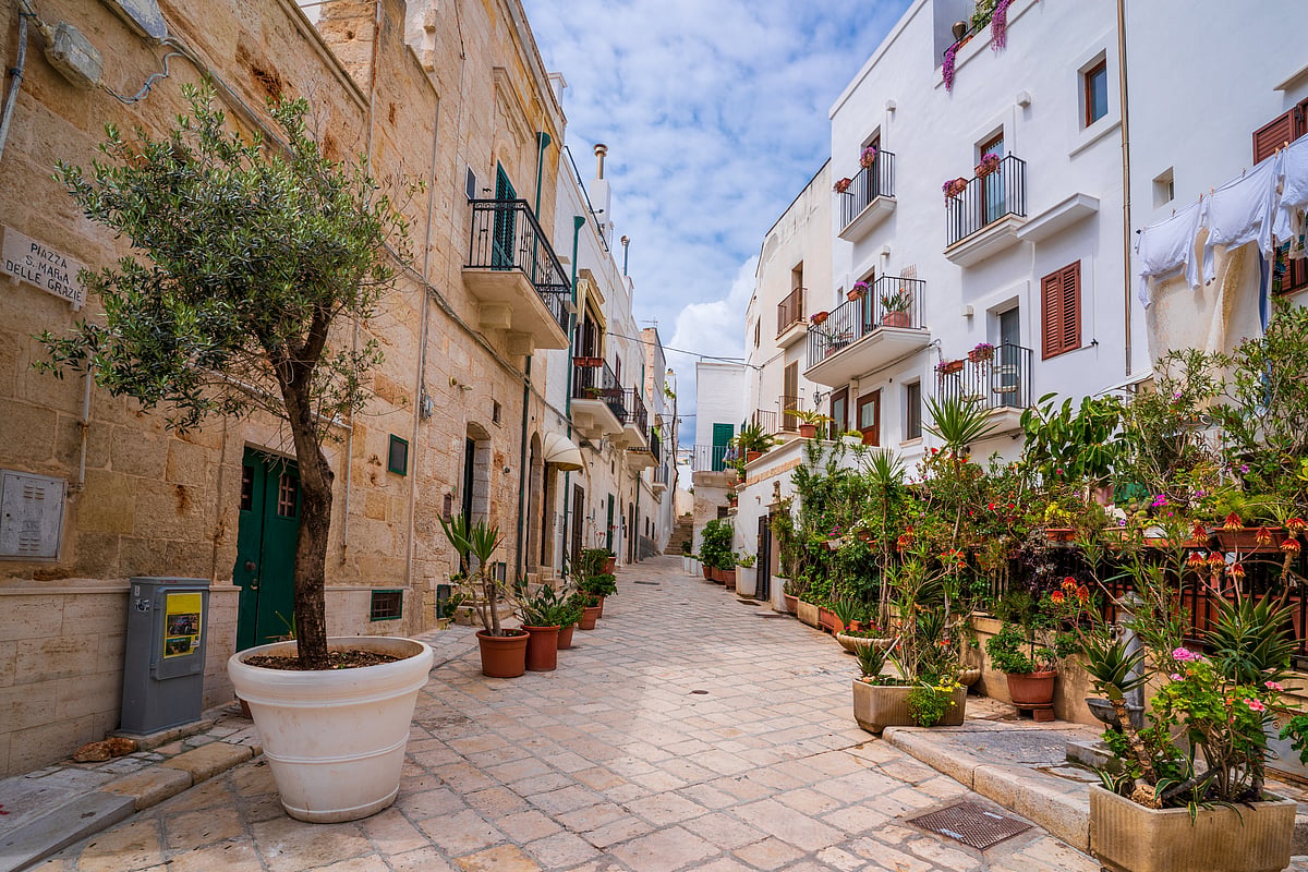 The streets of Polignano a Mare